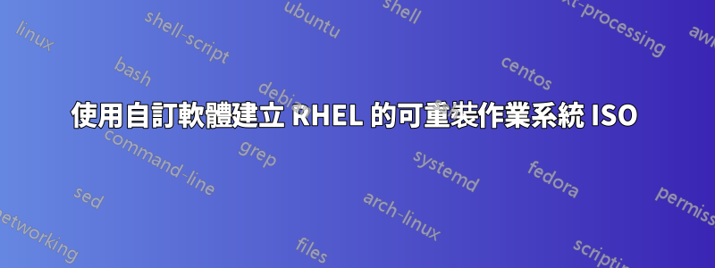 使用自訂軟體建立 RHEL 的可重裝作業系統 ISO