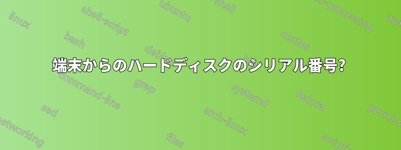 端末からのハードディスクのシリアル番号?