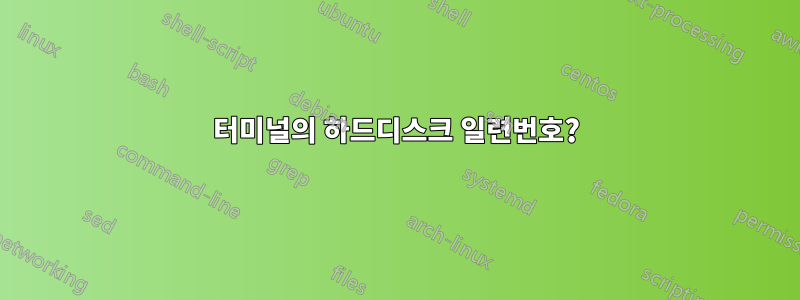 터미널의 하드디스크 일련번호?