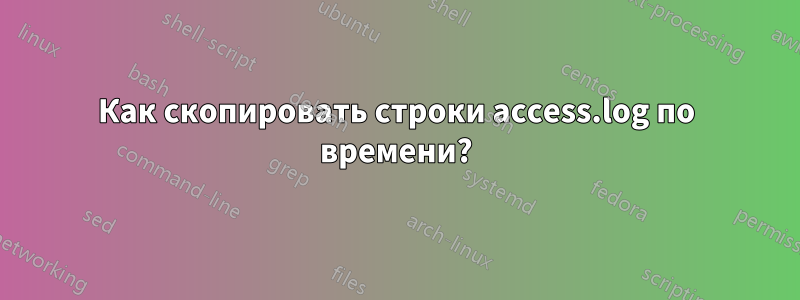 Как скопировать строки access.log по времени?