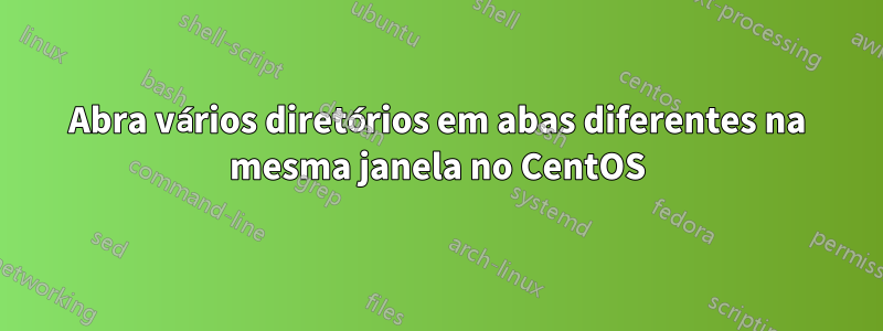 Abra vários diretórios em abas diferentes na mesma janela no CentOS