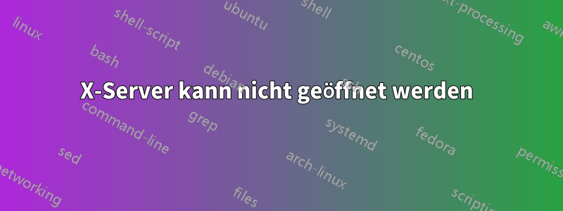 X-Server kann nicht geöffnet werden 