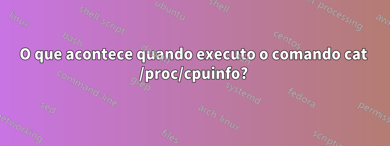 O que acontece quando executo o comando cat /proc/cpuinfo?