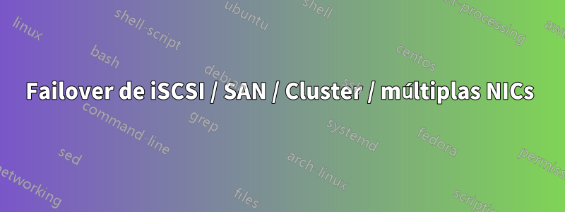 Failover de iSCSI / SAN / Cluster / múltiplas NICs