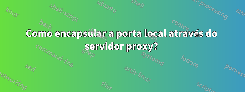 Como encapsular a porta local através do servidor proxy?
