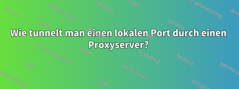 Wie tunnelt man einen lokalen Port durch einen Proxyserver?
