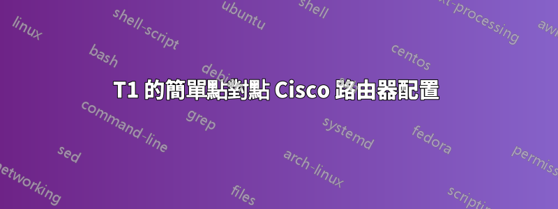 T1 的簡單點對點 Cisco 路由器配置