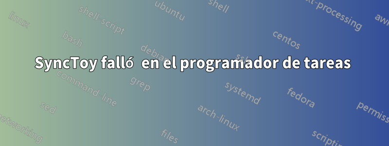 SyncToy falló en el programador de tareas