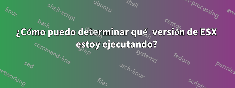 ¿Cómo puedo determinar qué versión de ESX estoy ejecutando?