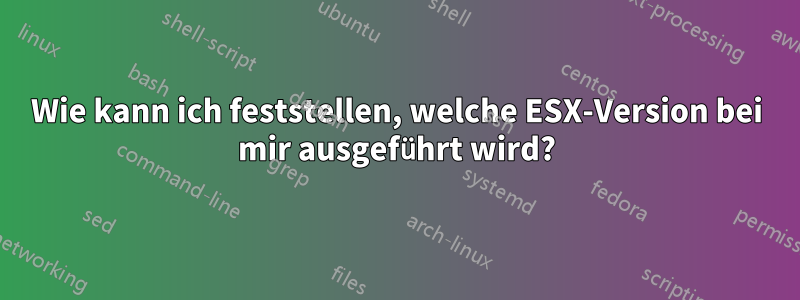 Wie kann ich feststellen, welche ESX-Version bei mir ausgeführt wird?