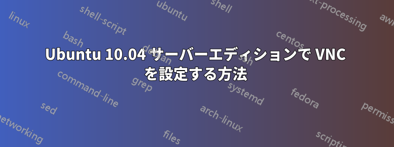 Ubuntu 10.04 サーバーエディションで VNC を設定する方法