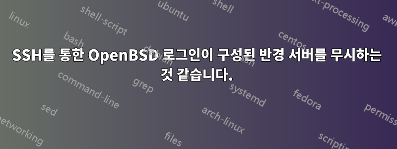 SSH를 통한 OpenBSD 로그인이 구성된 반경 서버를 무시하는 것 같습니다.