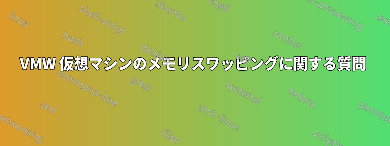 VMW 仮想マシンのメモリスワッピングに関する質問