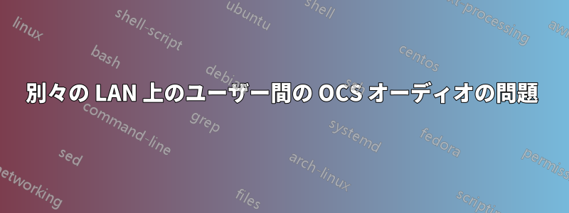別々の LAN 上のユーザー間の OCS オーディオの問題