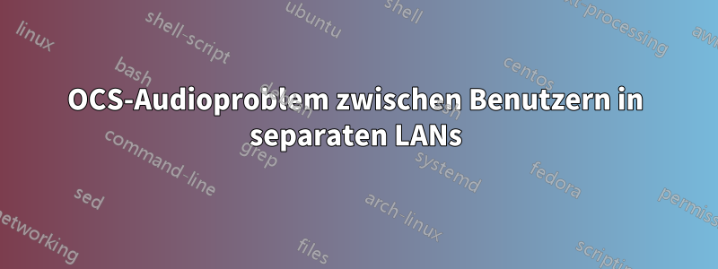 OCS-Audioproblem zwischen Benutzern in separaten LANs