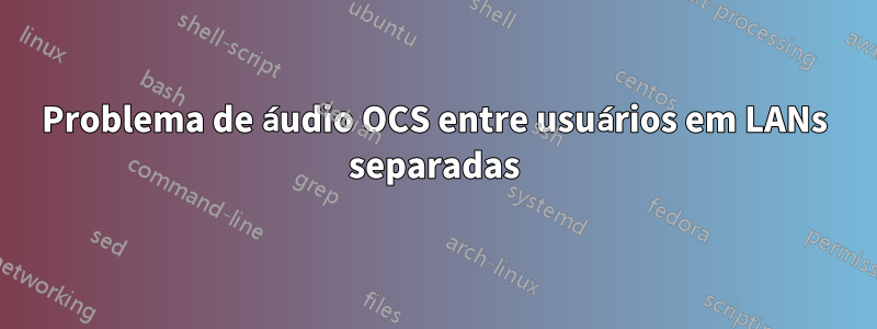 Problema de áudio OCS entre usuários em LANs separadas