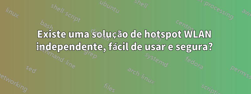 Existe uma solução de hotspot WLAN independente, fácil de usar e segura?