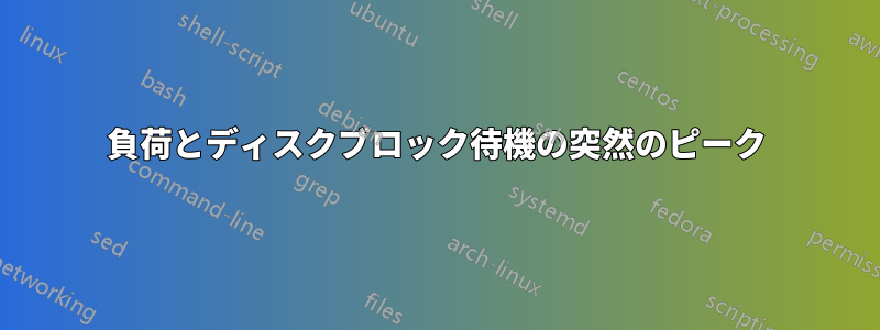 負荷とディスクブロック待機の突然のピーク