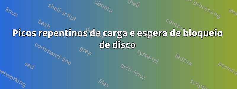 Picos repentinos de carga e espera de bloqueio de disco