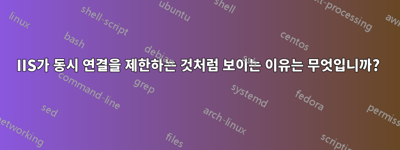 IIS가 동시 연결을 제한하는 것처럼 보이는 이유는 무엇입니까?