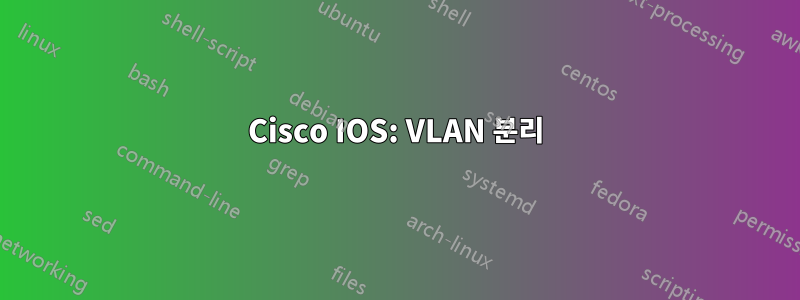 Cisco IOS: VLAN 분리
