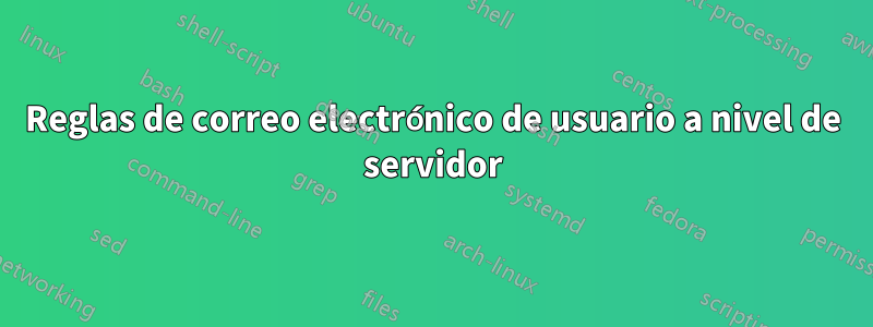 Reglas de correo electrónico de usuario a nivel de servidor
