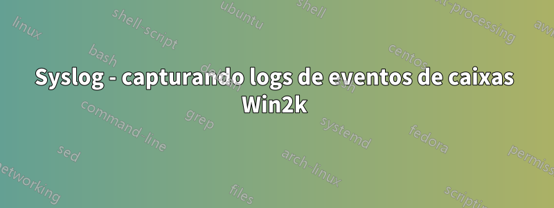 Syslog - capturando logs de eventos de caixas Win2k