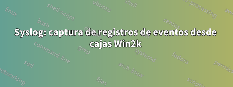 Syslog: captura de registros de eventos desde cajas Win2k