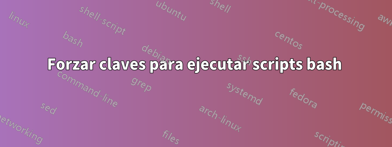 Forzar claves para ejecutar scripts bash