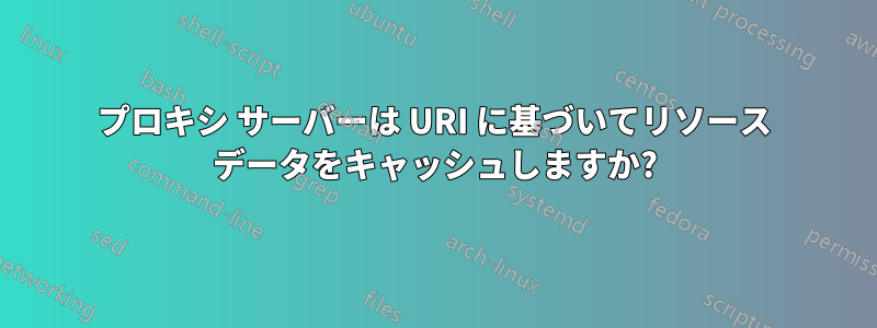 プロキシ サーバーは URI に基づいてリソース データをキャッシュしますか?