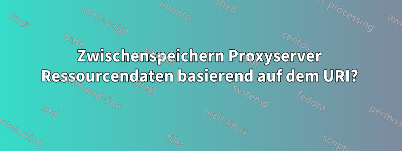 Zwischenspeichern Proxyserver Ressourcendaten basierend auf dem URI?