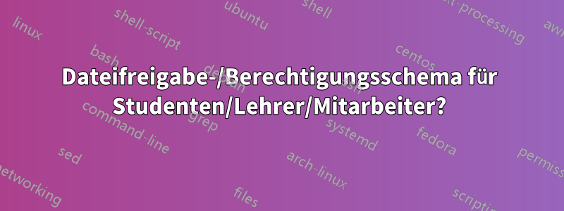 Dateifreigabe-/Berechtigungsschema für Studenten/Lehrer/Mitarbeiter?