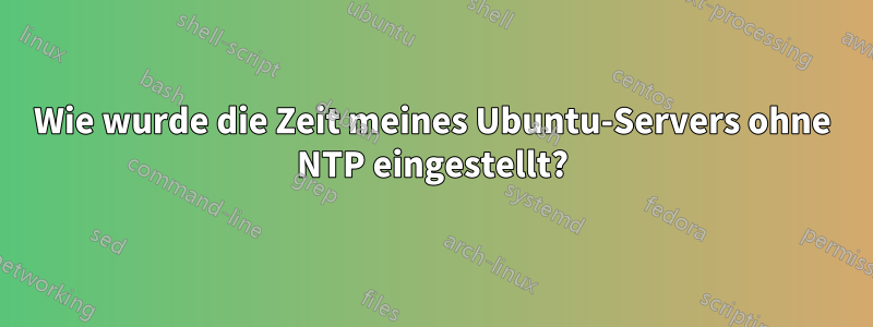 Wie wurde die Zeit meines Ubuntu-Servers ohne NTP eingestellt?