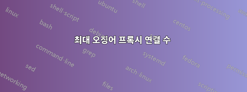 최대 오징어 프록시 연결 수