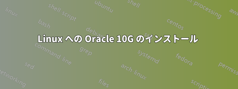 Linux への Oracle 10G のインストール