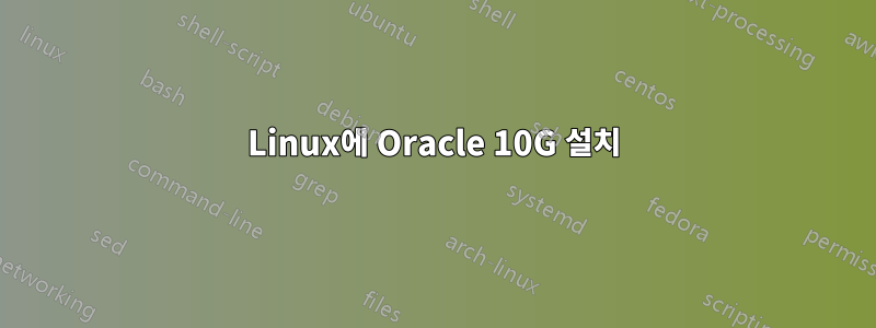 Linux에 Oracle 10G 설치