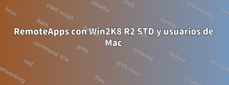 RemoteApps con Win2K8 R2 STD y usuarios de Mac