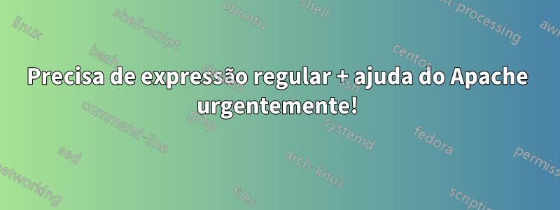 Precisa de expressão regular + ajuda do Apache urgentemente!