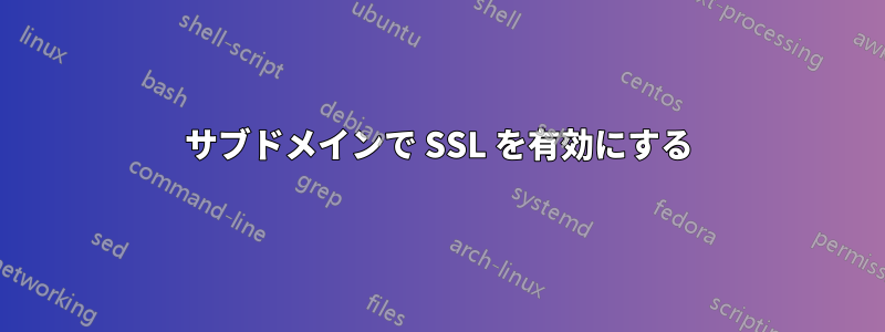 サブドメインで SSL を有効にする