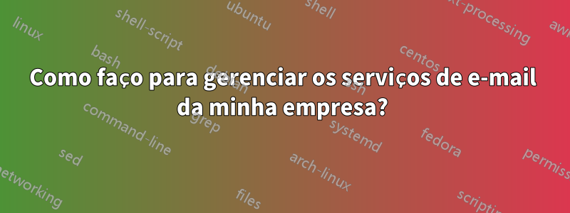 Como faço para gerenciar os serviços de e-mail da minha empresa?