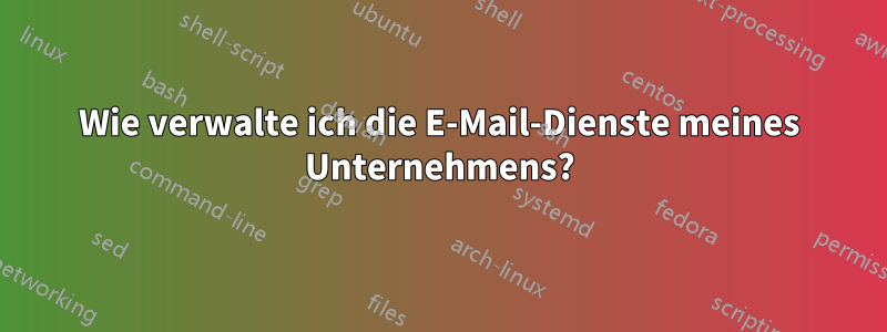 Wie verwalte ich die E-Mail-Dienste meines Unternehmens?
