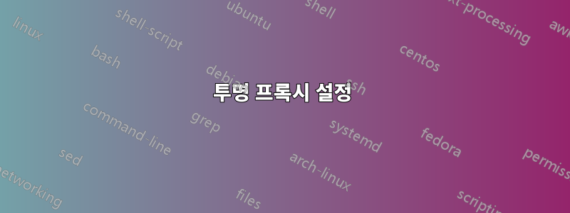 투명 프록시 설정