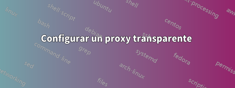 Configurar un proxy transparente