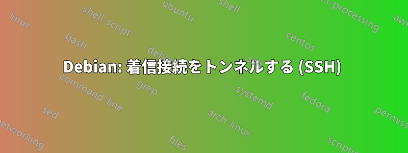 Debian: 着信接続をトンネルする (SSH)