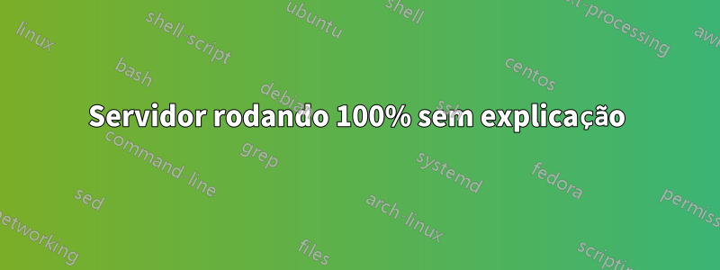 Servidor rodando 100% sem explicação