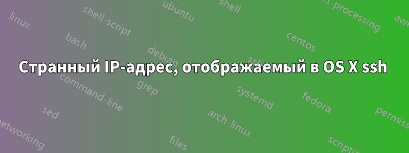 Странный IP-адрес, отображаемый в OS X ssh