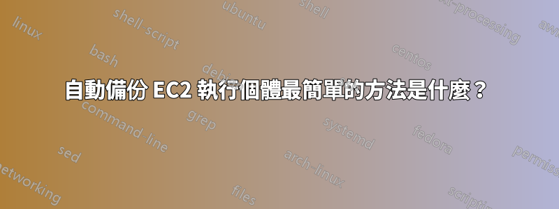 自動備份 EC2 執行個體最簡單的方法是什麼？