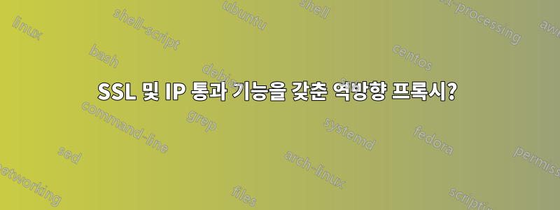 SSL 및 IP 통과 기능을 갖춘 역방향 프록시?