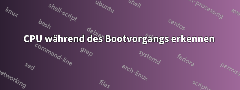 CPU während des Bootvorgangs erkennen