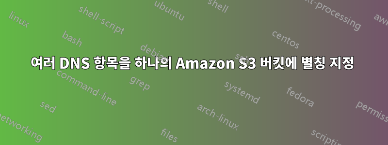 여러 DNS 항목을 하나의 Amazon S3 버킷에 별칭 지정